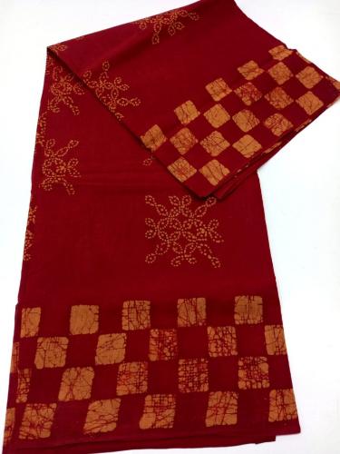 PL COTTON SAREES WITH SOLID WAX CRACK DESIGNS